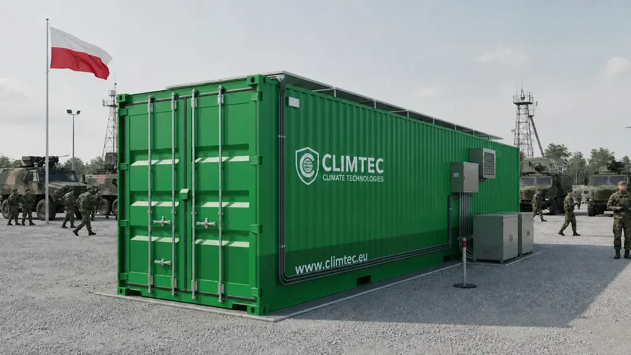 CLIMTEC - mobilny kontener BSE, bezemisyjny system energetyczny w środowisku operacyjnym